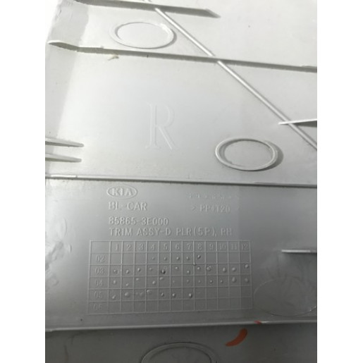Накладка задньої стійки верхня права Kia Sorento 2002-2009 858653E000